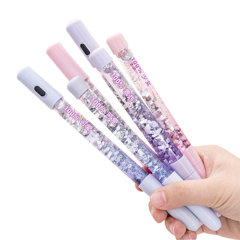 South Korea Beautiful girl Quicksand pen 0.5mm Kids Japanese Gel Pens Kawaii School Supplies Stationary