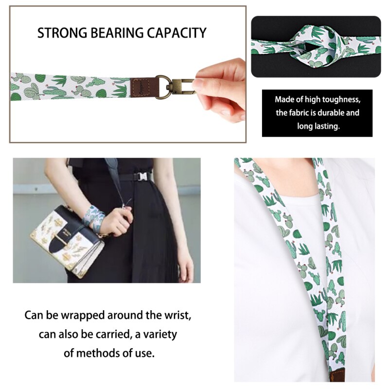 485*20mm nyckelring remmar rep mobiltelefon hals rem lanyard för id-kort nyckelring usb badge hållare diy lariat lanyard hang rop