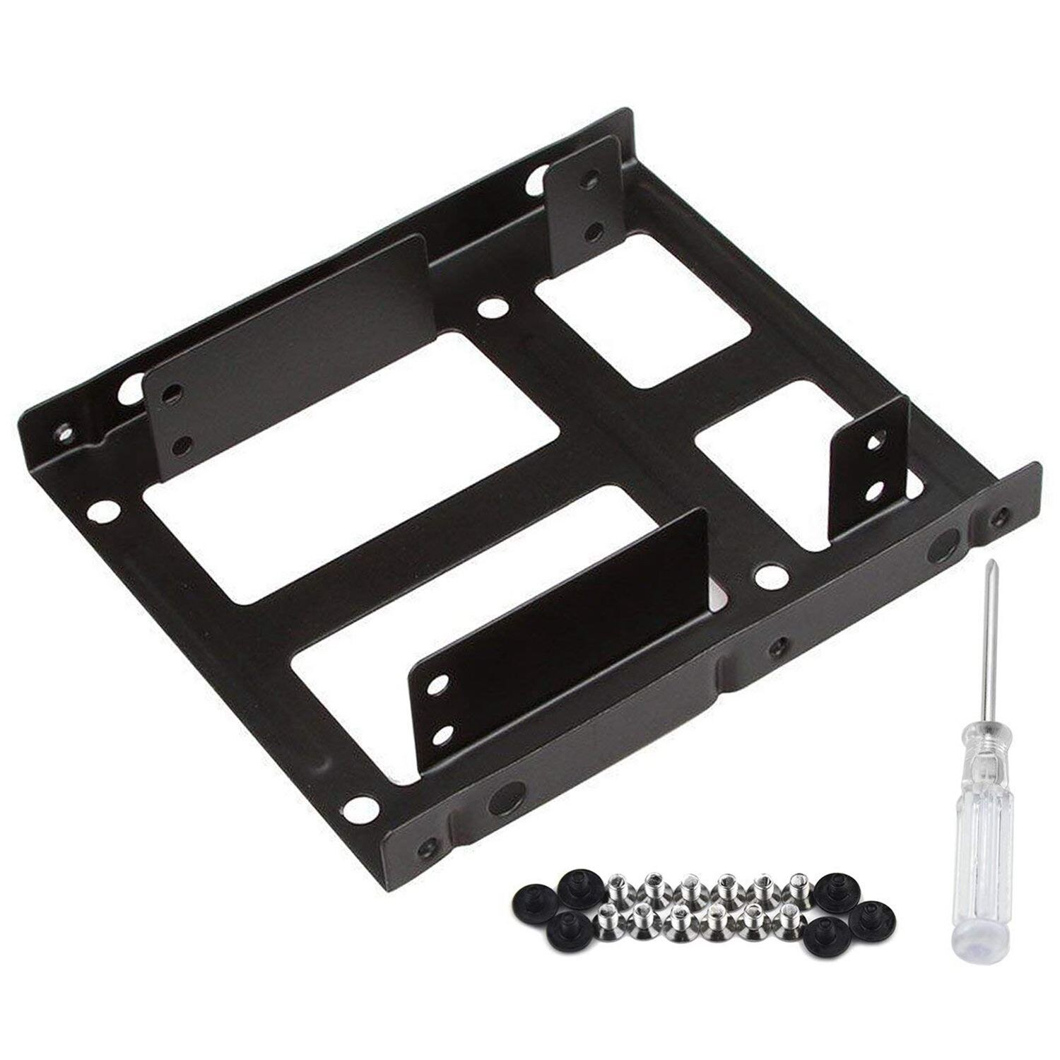 Kit de montaje de disco duro interno de 2,5 pulgadas a 3,5 pulgadas, marco de soporte de instalación compatible con la mayoría de carcasas de PC móviles