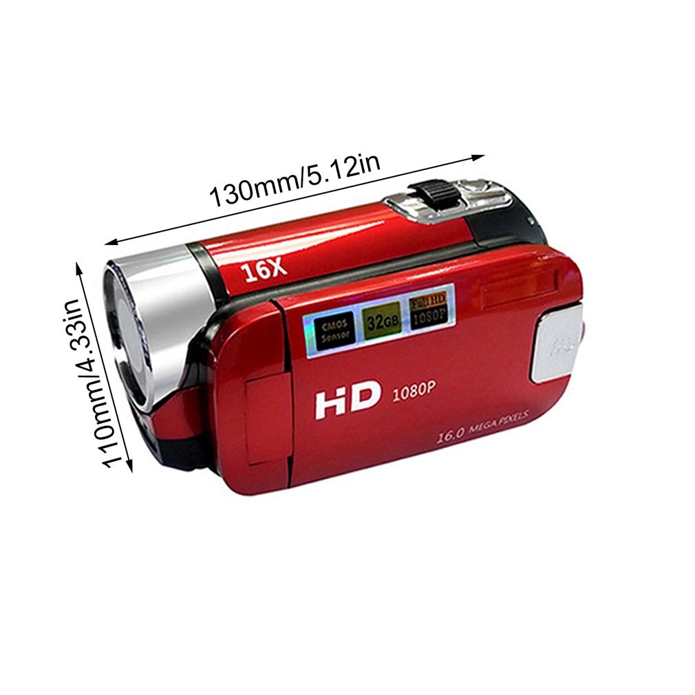 1080P Anti-shake LED Light Digital Camera Video Record Camera Timed Selfie High Definition