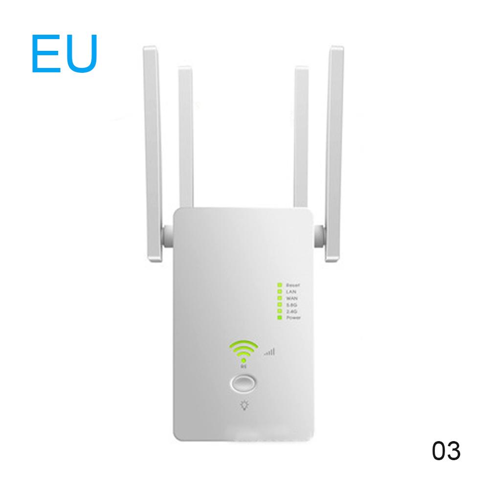 1200Mbps 5Ghz WiFi Repeater Wireless Wifi Extender 802.11N Long Range Wi-Fi Amplifier Wi fi Signal Booster 2.4G Wifi Repeater: White EU