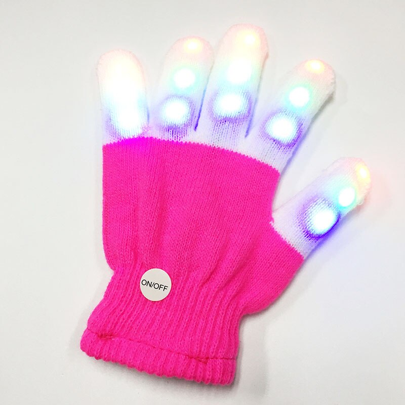 Weihnachten OEM Halb Finger Licht Up Handschuhe Party Rave LED Blinkt Handschuhe