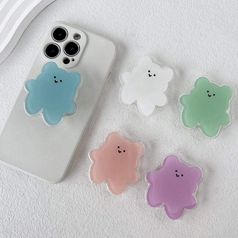 Acrylic Material Cartoon Cute Bear Phone Holder Foldable Grip