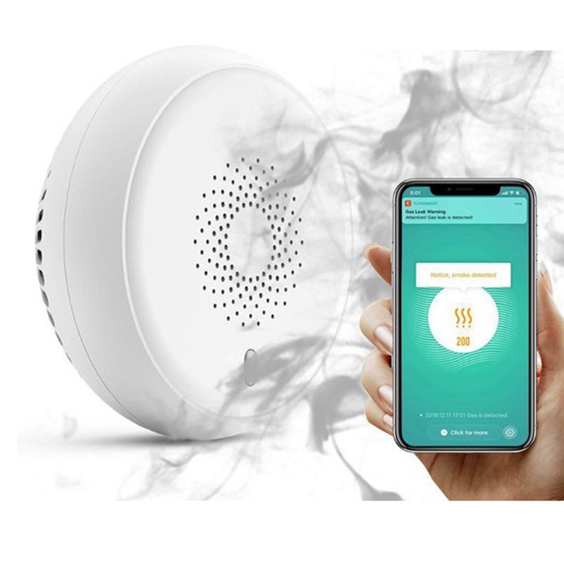 -Tuya Smart Zigbee Home Smoke Detector Wireless Smoke Detector Used In Conjunction With Smart Life Applications