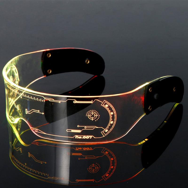 LED Glasses Neon Party Luminous LED Glasses Light Up Glasses Rave Costume Party Decor Luminous Goggles Halloween Decoration