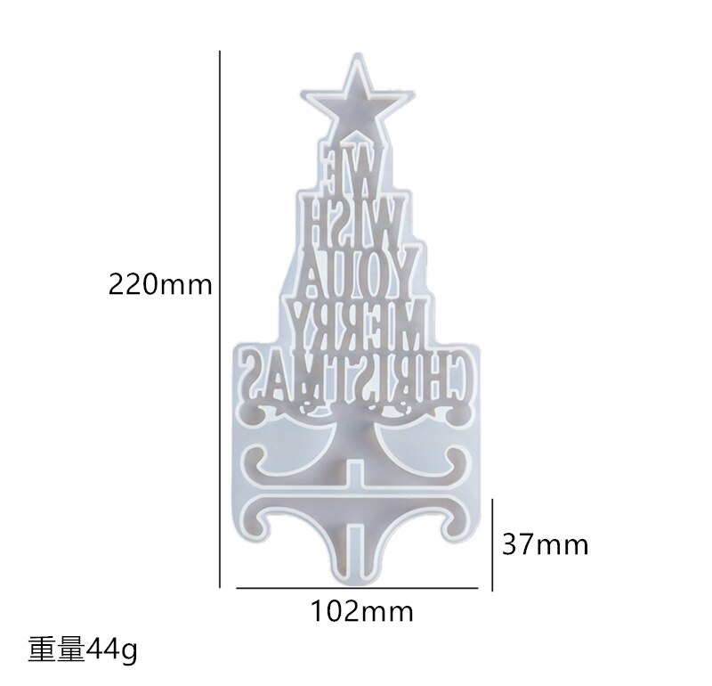 3d gevir silikone skimmel harpiks silikone skimmel håndlavet værktøj diy epoxyharpiks jul forme smykker opbevaring rack: Grå