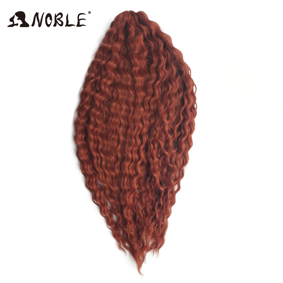 Extensiones de cabello trenzado de onda profunda sintética, pelo rizado de ganchillo, giro de pelo Noble, 24 pulgadas, resistente al calor: 25 #