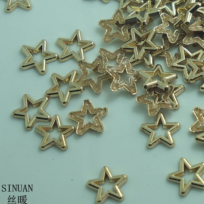 Decorative Metal Rivets -Fix Rivet Five-Point Star Bag Spike 13Mm Plating Studs For Clothing Garment Accessories SINUAN: Antique Brass