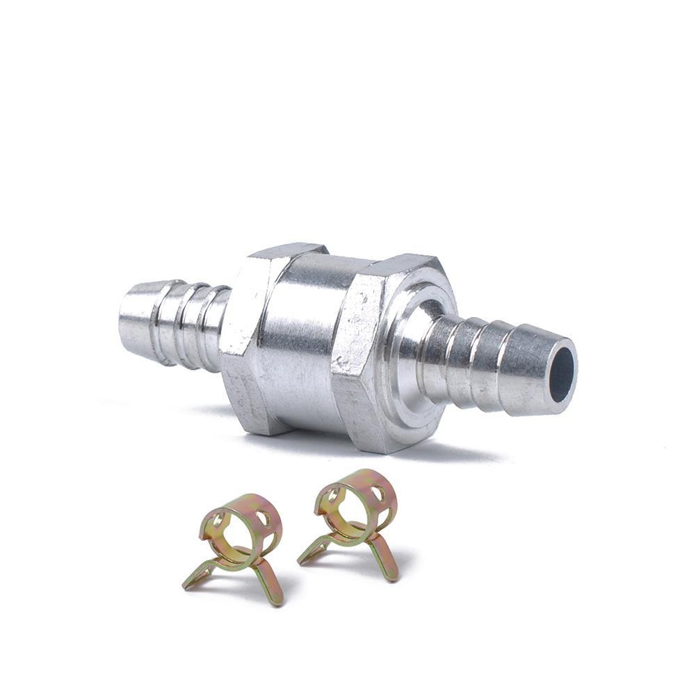 12MM 1/2" Aluminium Alloy Fuel Non Return Check Valve One Way with 16mm Spring Clip
