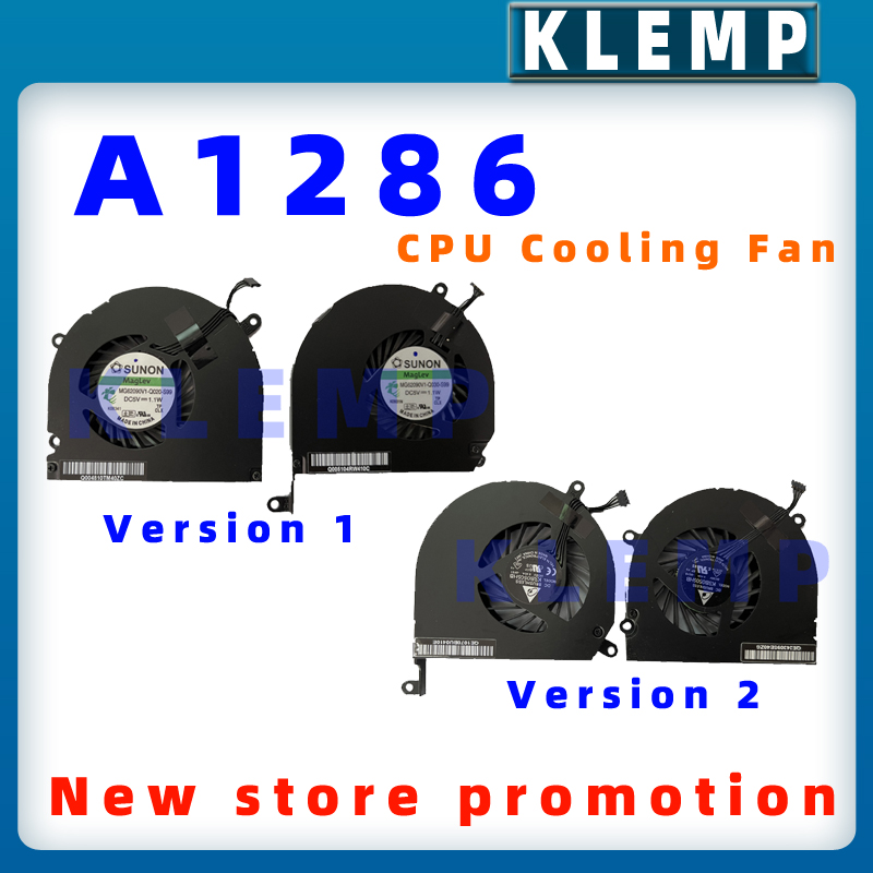Pardarsey-ventilador de refrigeración de CPU A1286, pieza izquierda/derecha Compatible con MacBook Pro de 15 pulgadas, , , , , , disipador térmico, 1 par