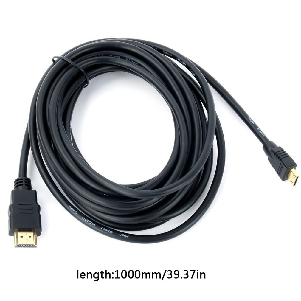 1M,1.5m,2M,3M High speed Gold Plated HDMI TO MINI HDMI Plug Male-Male HDMI Cable 1.4 Version 1080p 3D for TABLETS DVD