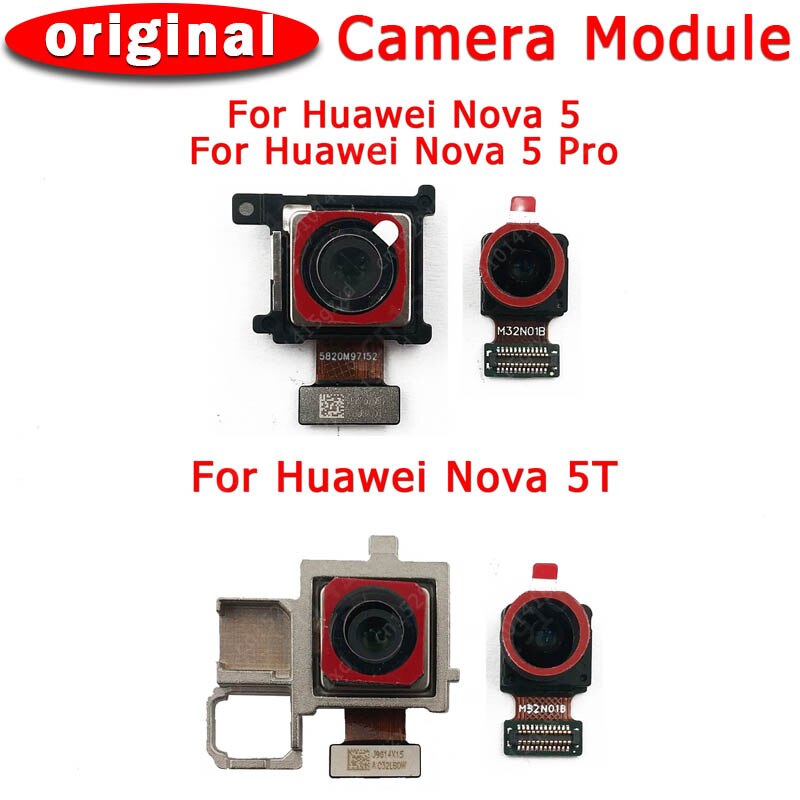 Caméra avant et arrière pour Huawei Nova 5 Pro 5T, Module de caméra principale, pièces de rechange flexibles