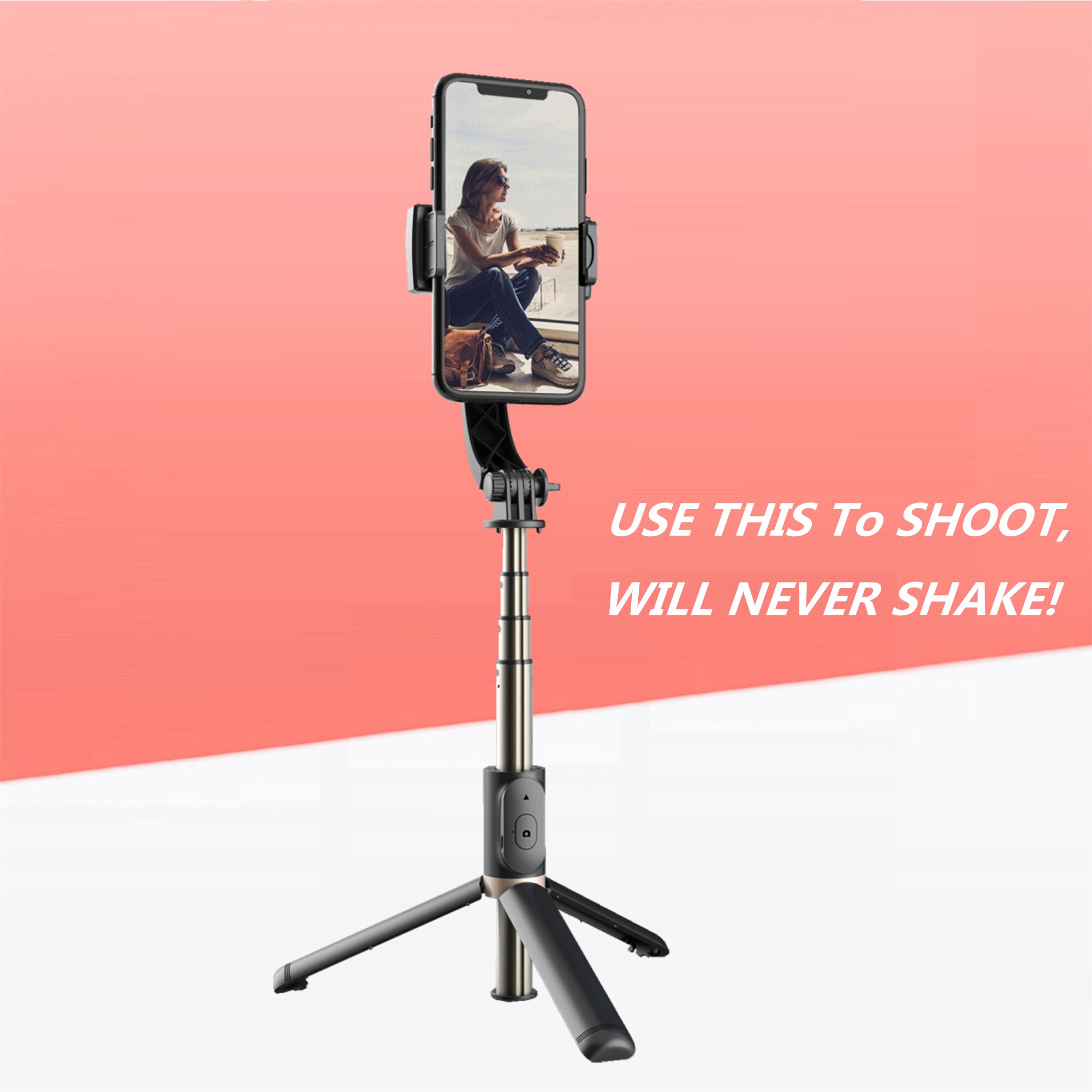 KÜHLEN DIER Handheld Gimbal Stabilisator Smartphone praktisch Mit selfie Stock stativ Für Video Rekord Vlog Live: Schwarz mit Kasten