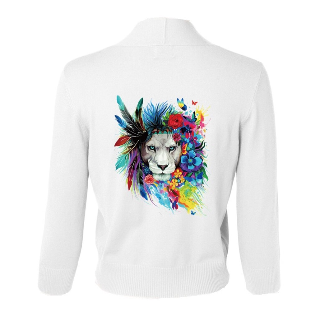 Fajne łaty z piórami lwa naprasowanki na łacie a-poziomowe zmywalne naszywki na ubrania łatwy nadruk za pomocą żelazka gospodarstwa domowego