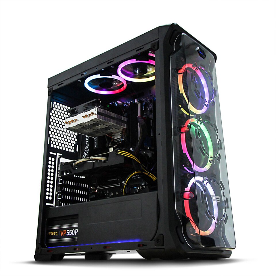 Darkflash – boîtier d&#39;ordinateur DR12 pro aura sync, refroidisseur, ventilateur ARGB, télécommande IR 120mm, barre lumineuse LED RGB