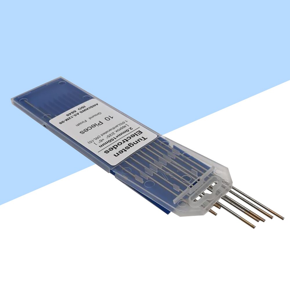TIG-electrodos de tungsteno para soldar, varillas de soldadura de electrodos de tungsteno WL15 lantanated 1.5%, 1,6 MM x 150MM, 1 bolsa de 10 Uds.