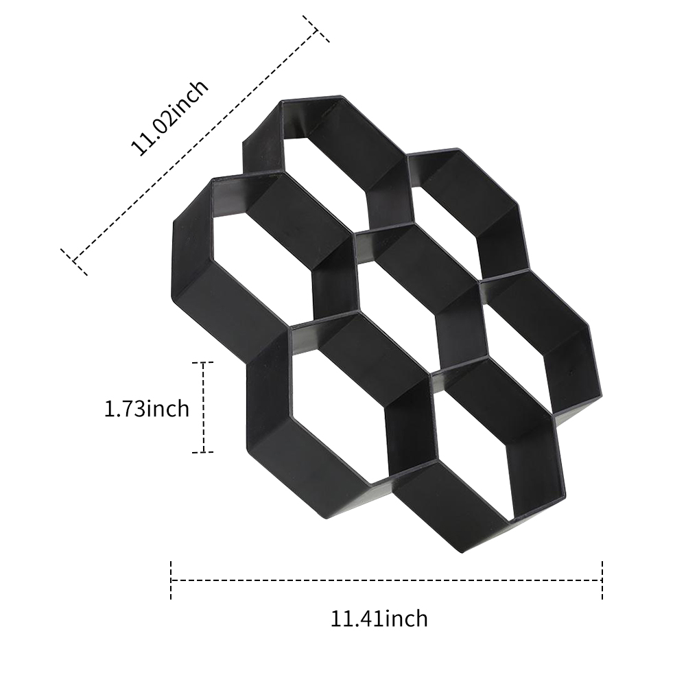 Paving Mould Hexagon Brick Stone Road Path Maker Mould DIY Garden Buildings Lawn Concrete Paving Garden Patio Path Molds