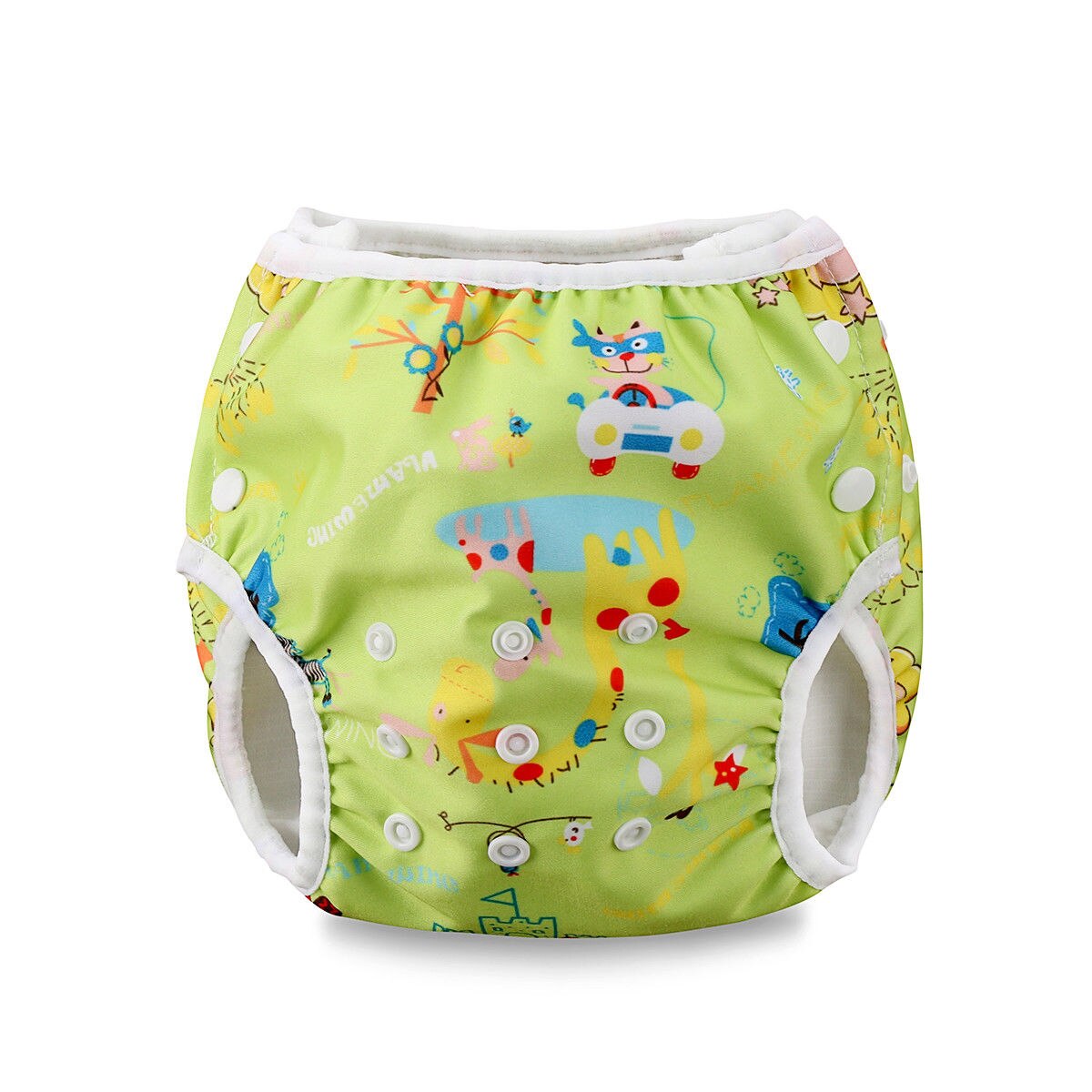 Peuter Pasgeboren Baby Baby Boy Meisje Animal Print Verstelbare Swim Luier Waterdichte Zwembroek Leuke Swim Luier: 7