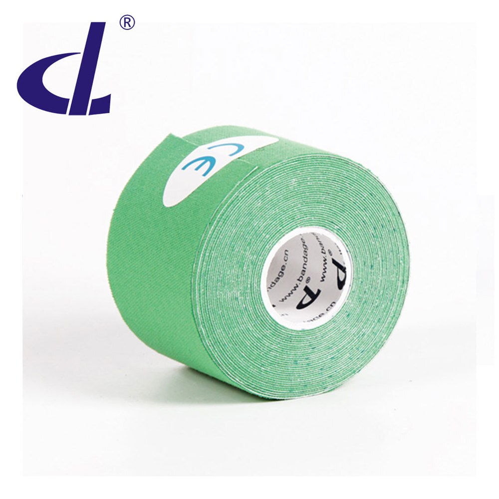 [Original Fabrik] 15 Farbe Kintape Kinesiologie band Baumwolle Elastische Athlet Physiotherapie Verband Für fahrrad Muscle Pain Relief: Grün