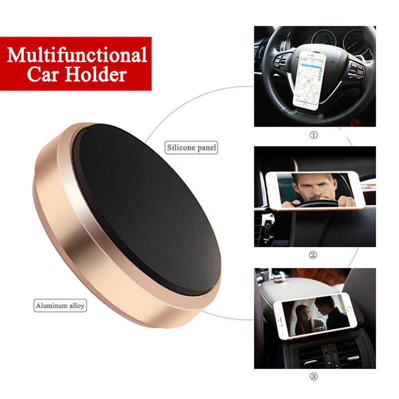 Soporte magnético para teléfono móvil, 2 uds., redondo, para salpicadero de coche, soporte de montaje para teléfono móvil, adhesivo de imán de pared Universal