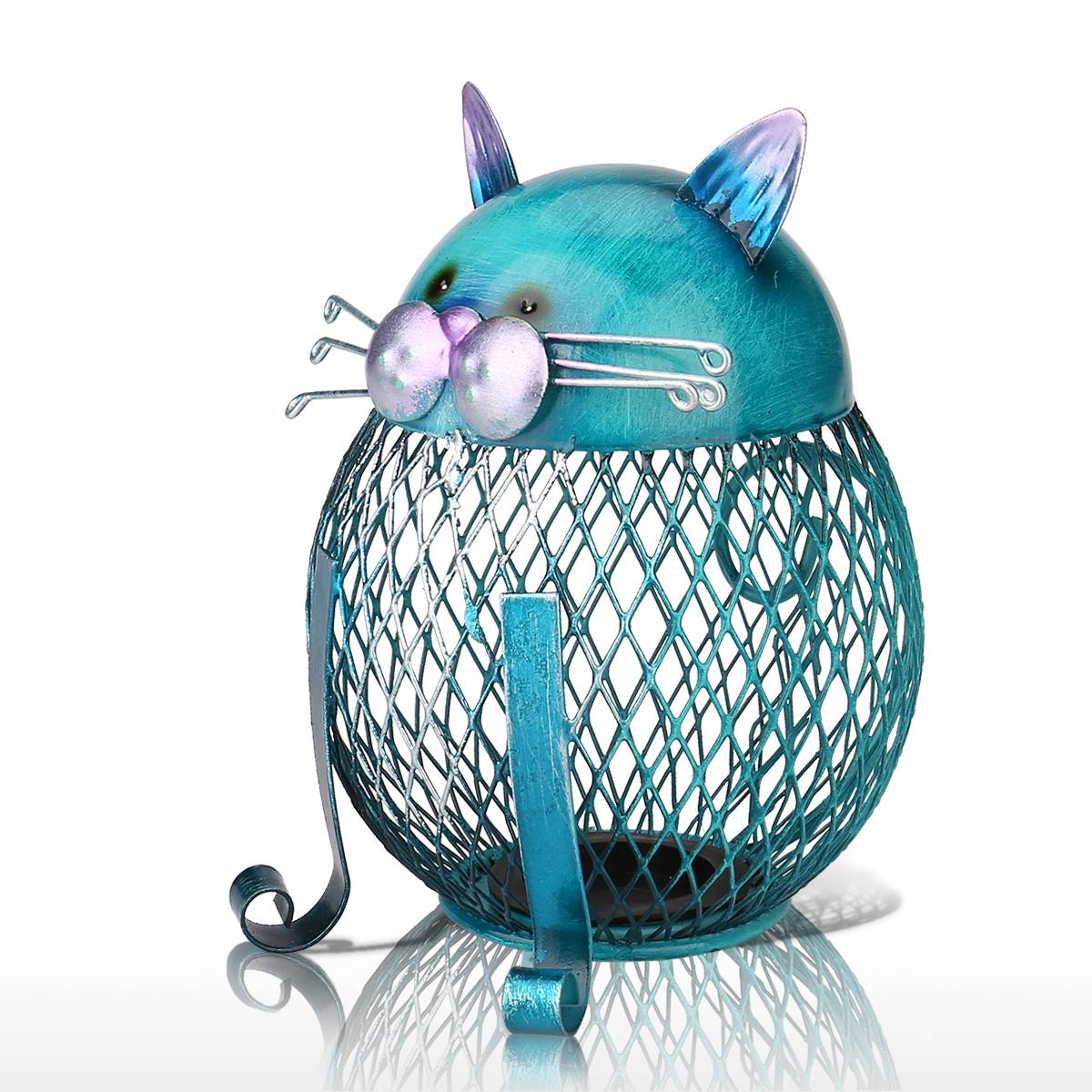 Tooarts kat møntboks kat sparegris dyr ornament ornament jern kunst ornament boligindretning til børn