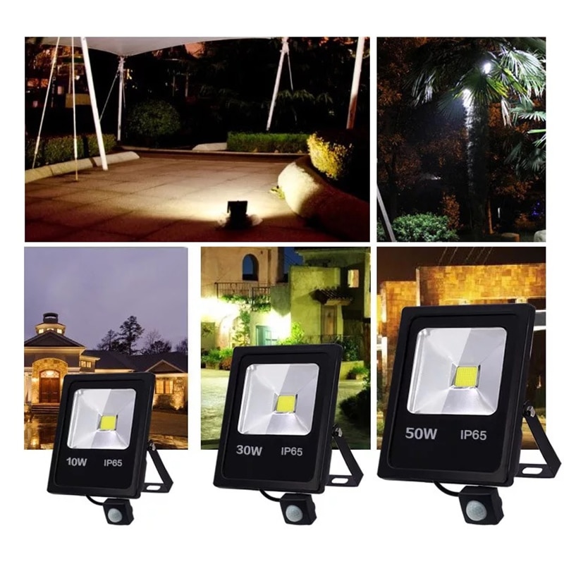 Motion Sensor LED floodlight 10 W 30 W 50 W 220 V floodlight reflector foco LED outside Waterproof IP65 Outdoor SpotLight
