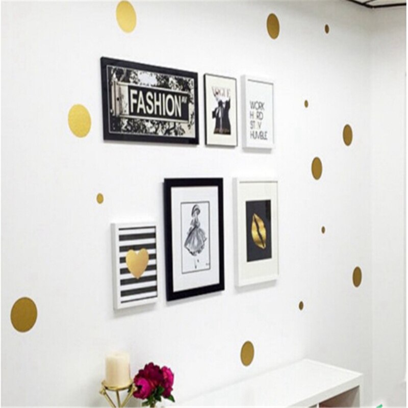 4cm * 54 rond or point doré Art Stickers muraux salon chambre enfants chambre personnalité autocollants décoratifs