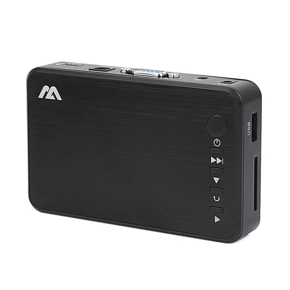 Mini draagbare volledige  hd 1920 x 1080 hdmi vga av usb harde schijf u disk speler multimedia speler  h7 voor thuis auto kantoor eu stekker