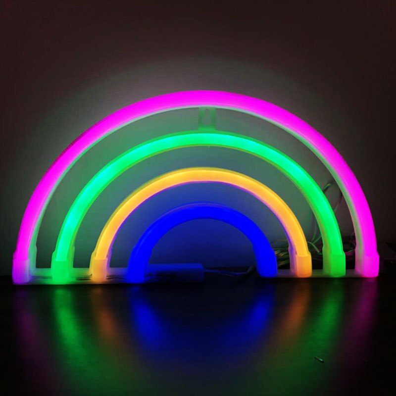 Led neon lys skilt rør dekorationer julefest bryllup dekorationer væg børneværelse hjem gult wienerbrød display