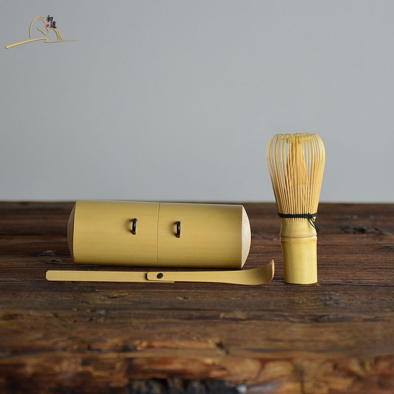 Matcha-Schneebesen-Set - Traditioneller Bambusbesen Für Matcha-Tee, Grün Meliert