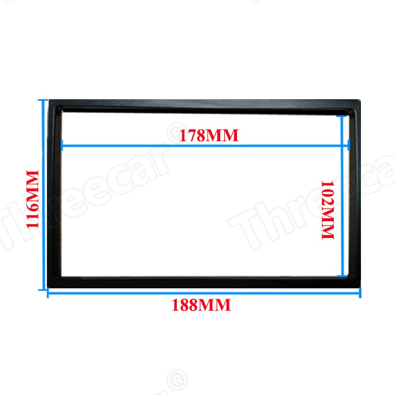 Dubbel Din Autoradio Fascia Voor Auto Radio 7018B 7010B 8702 7023D 7010G 7018G Installatie Trim Fascia Gezicht plaat Panel Dvd Frame: 188 x  116MM