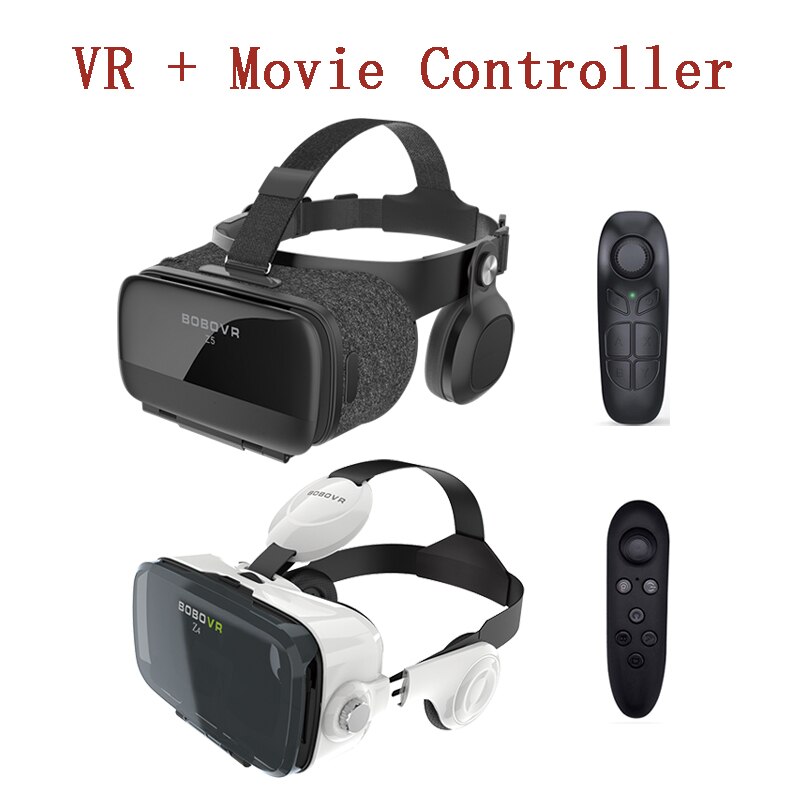 VR BOBO Z4 Z5 Glasses Goggles Box Headset Earphone Virtual Reality 3D Helmet Video Bluetooth Movia Controller