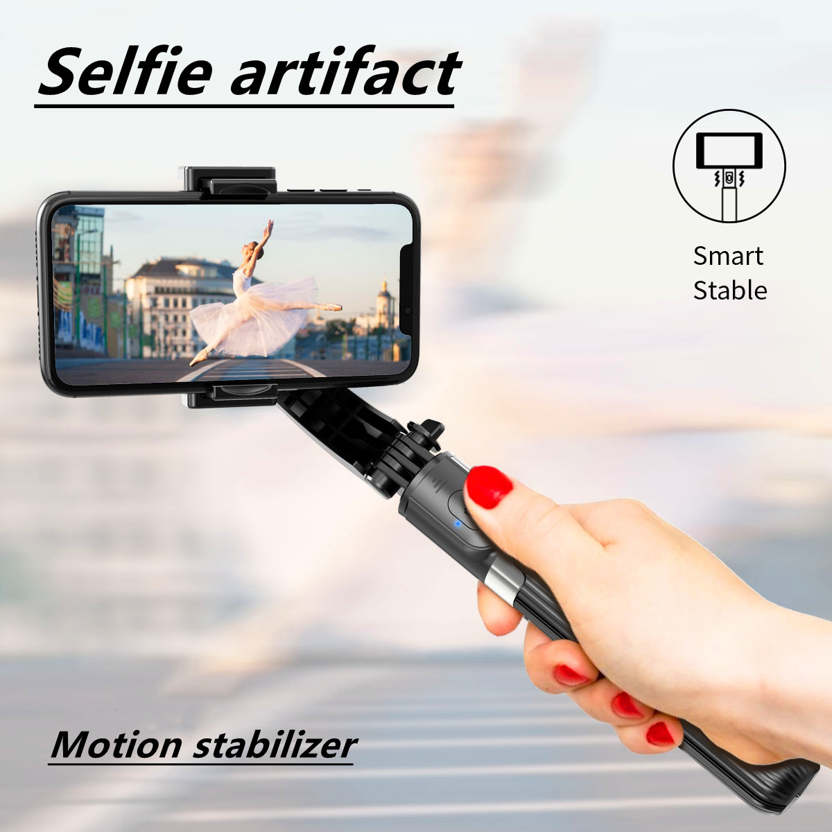 L08 Bluetooth Handheld Gimbal Stabilizer Outdoor Houder Draadloze Selfie Stok Verstelbare Selfie Stand Voor Telefoon Ios Androd