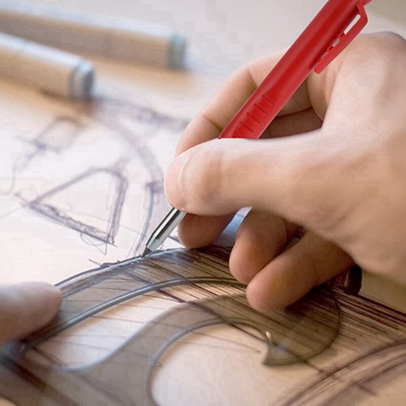 4 Stuks Carpenter Potloden, Bouw Potloden Met 12Pcs Vullingen, Leidt Vulpotlood Architect Potloden