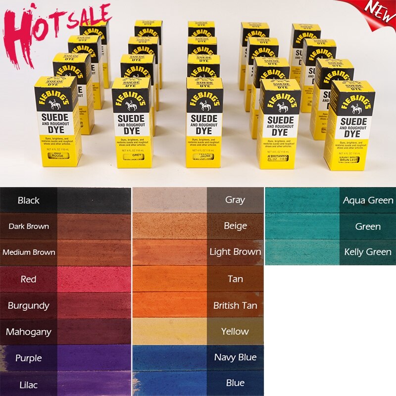 Peinture pour daim, teinture de fourrure et de cuir, colorant pour chaussures, DIY bricolage, 118ml, 19 couleurs disponibles