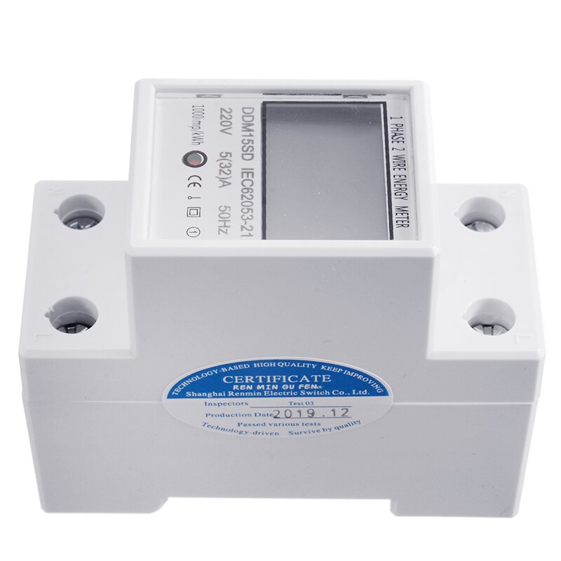 Energy Meter KWH-Watt Electric Meter 1 Phase Approved For DIN rail 5 (32) A 230V Single Phase Din Rail KWH Watt Energy Meter