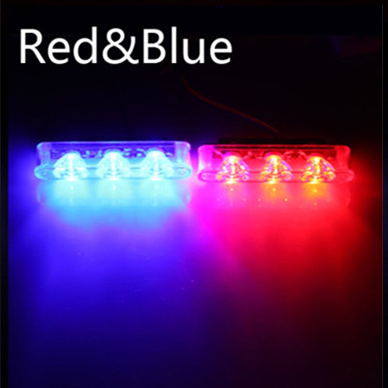 2x3LED Krankenwagen Polizei licht DC 12V Strobe warnen licht für Auto Lkw Notfall Licht Blitz stroboskop Licht Signal licht: rot und Blau