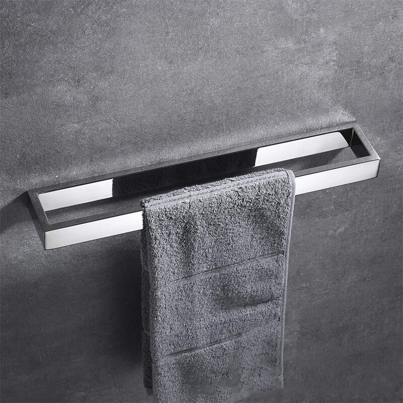 Huishoudelijke Roestvrij Staal Zilveren Handdoekenrek Houder Opknoping Houder Voor Badkamer Handdoekenrek