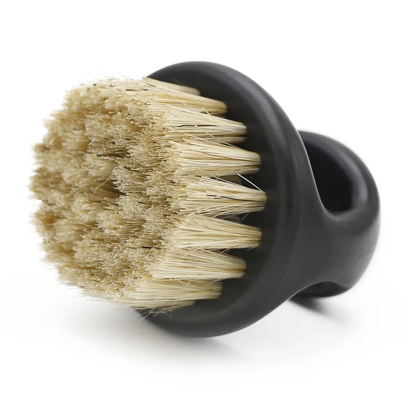 Professionele Varkenshaar Ring Baard Borstel Mannen Scheerkwast Draagbare Kapper Baard Borstels Snor Gereedschap Reiniging Haarborstel