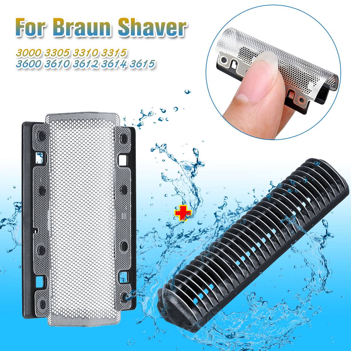 Golarka wymiana głowicy ostrze aluminiowym nożem robić golarki Braun 3614 3615 3000 3305 3310 3315 3600 3610 3612 folia siatki robić cięcia