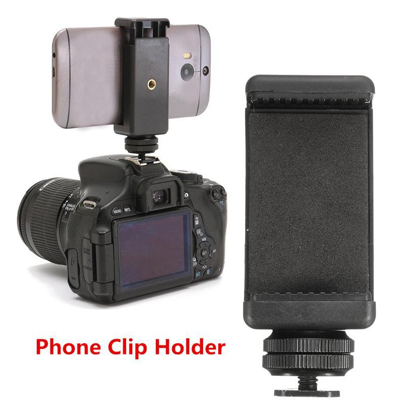 1/4 Inch Flash Shoe Schroef Adapter Statief Mount Telefoon Clip Houder Voor Dslr Camera
