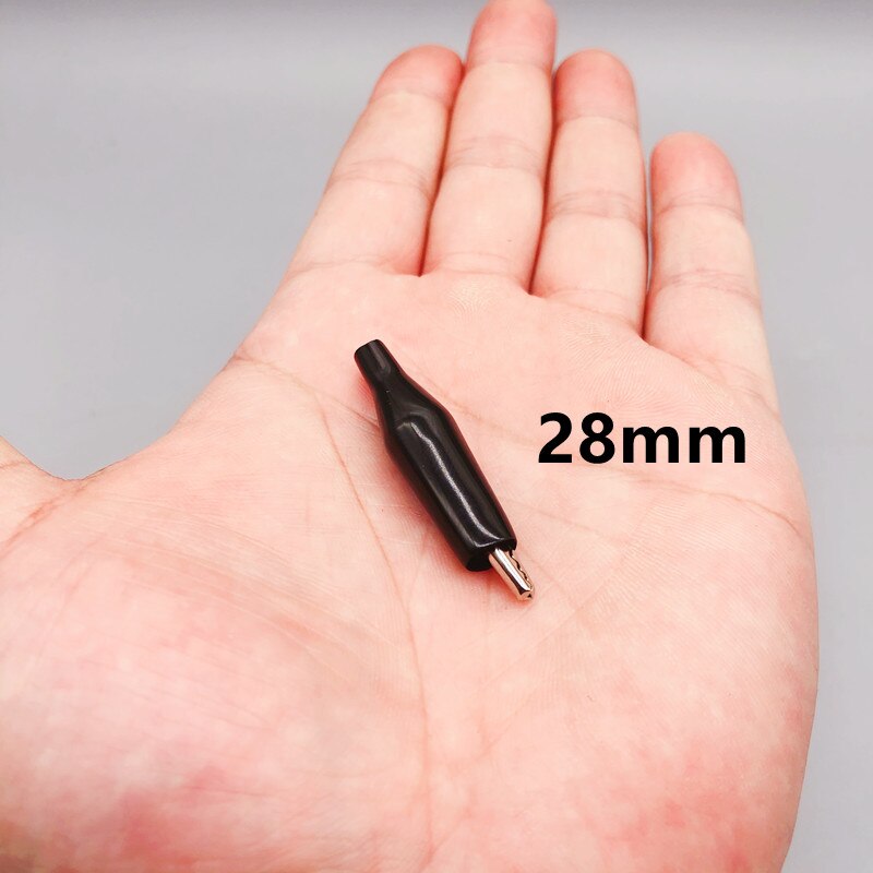 10pc Alligator Clips Electrical DIY Test Leads Alligator Double-ended Crocodile Clips Roach Clip Test Jumper Wire 28mm 35mm 45mm: 2.8cm black