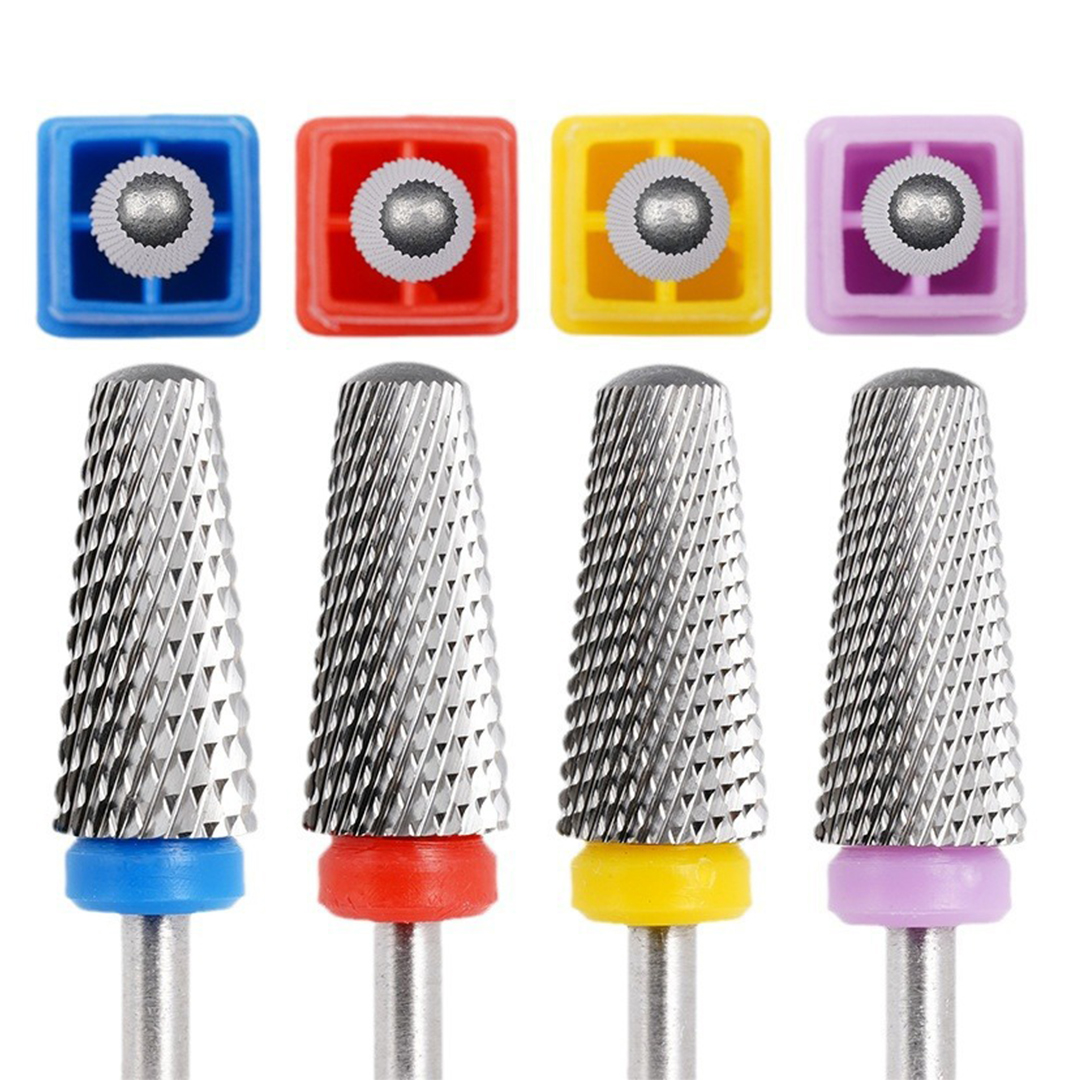 Brocas para uñas de acero de tungsteno 5 en 1, fresa para taladro eléctrico para uñas, máquina de manicura, accesorios para lima de uñas, broca