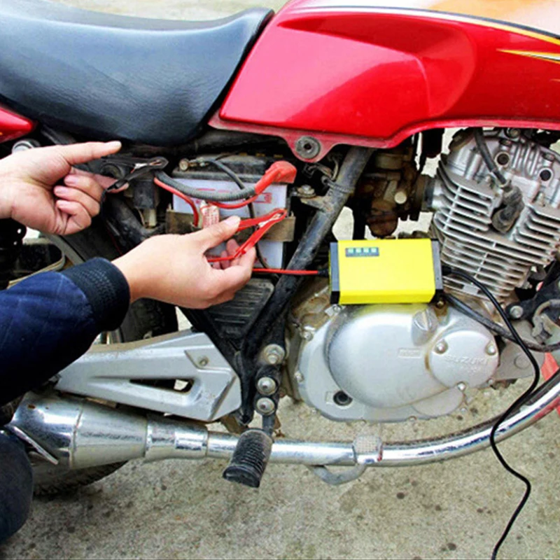 12V 2A Auto Motorrad Batterie Ladegerät LED-anzeige 220V Moto Lkw Auto Batterie Ladegerät Energie Puls Reparatur