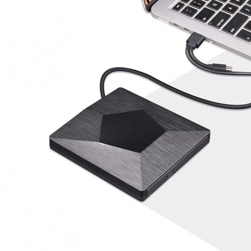 Unidad de disco USB 3,0 externo, lector de grabadora de CD DVD ultrafino de alta velocidad para ordenadores portátiles