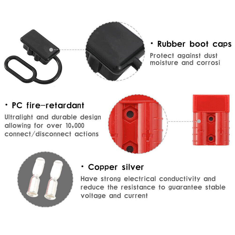 2 Stuks Voor Anderson 50A 120A 175A 350A 600V Plug Kabel Terminal Batterij Power Connector Kit Quick Plug batterij Opladen Connector