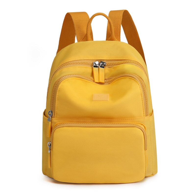 Modne damskie małe plecaki wodoodporne plecaki szkolne dla nastolatek kobiece nylonowe Mini plecak podróżne Mujer: YELLOW
