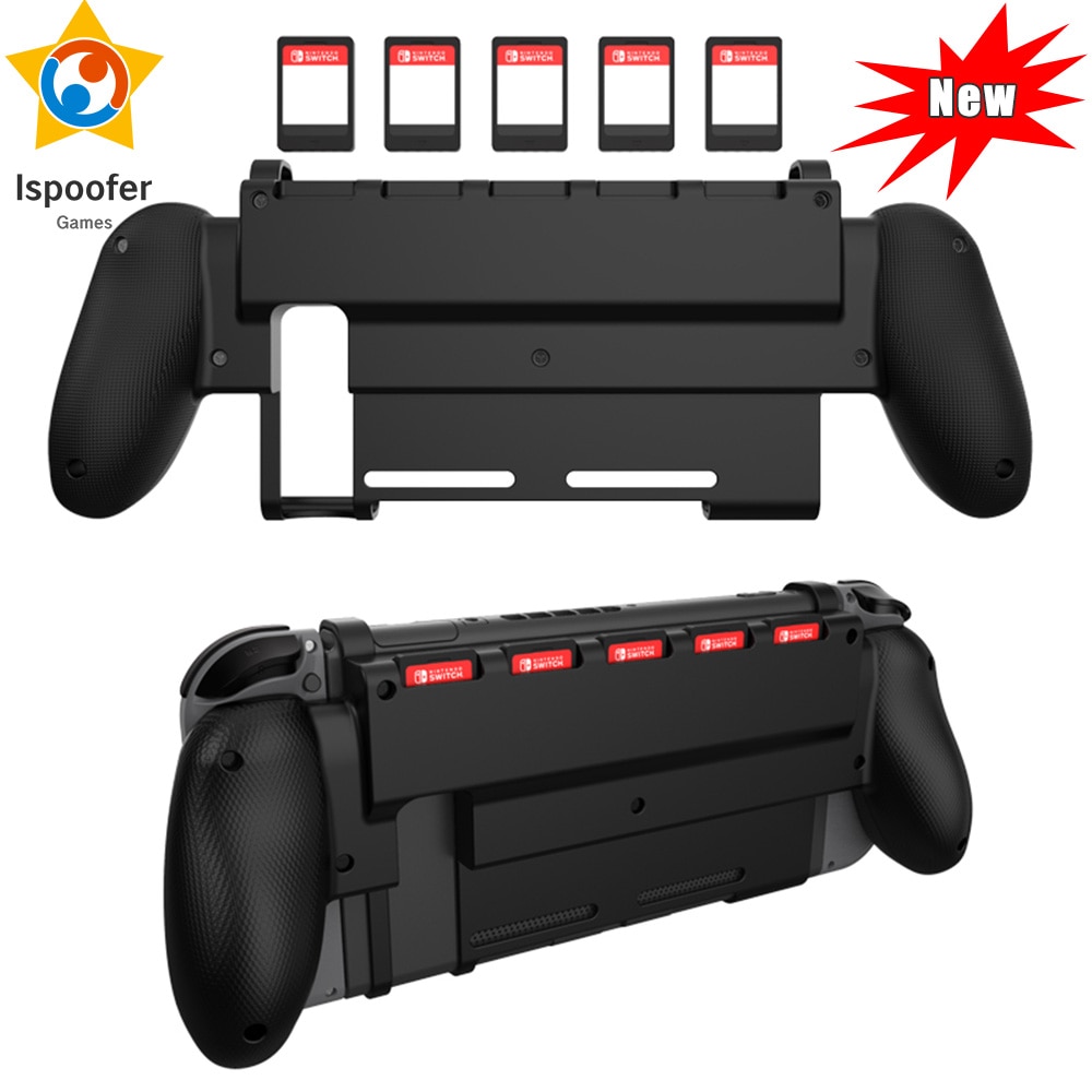 For Nintendo Switch Grip Case with 5 Game Cards Storage Ergonomic Handle Goplay Hand Grip Accessories Especially for Big Hands