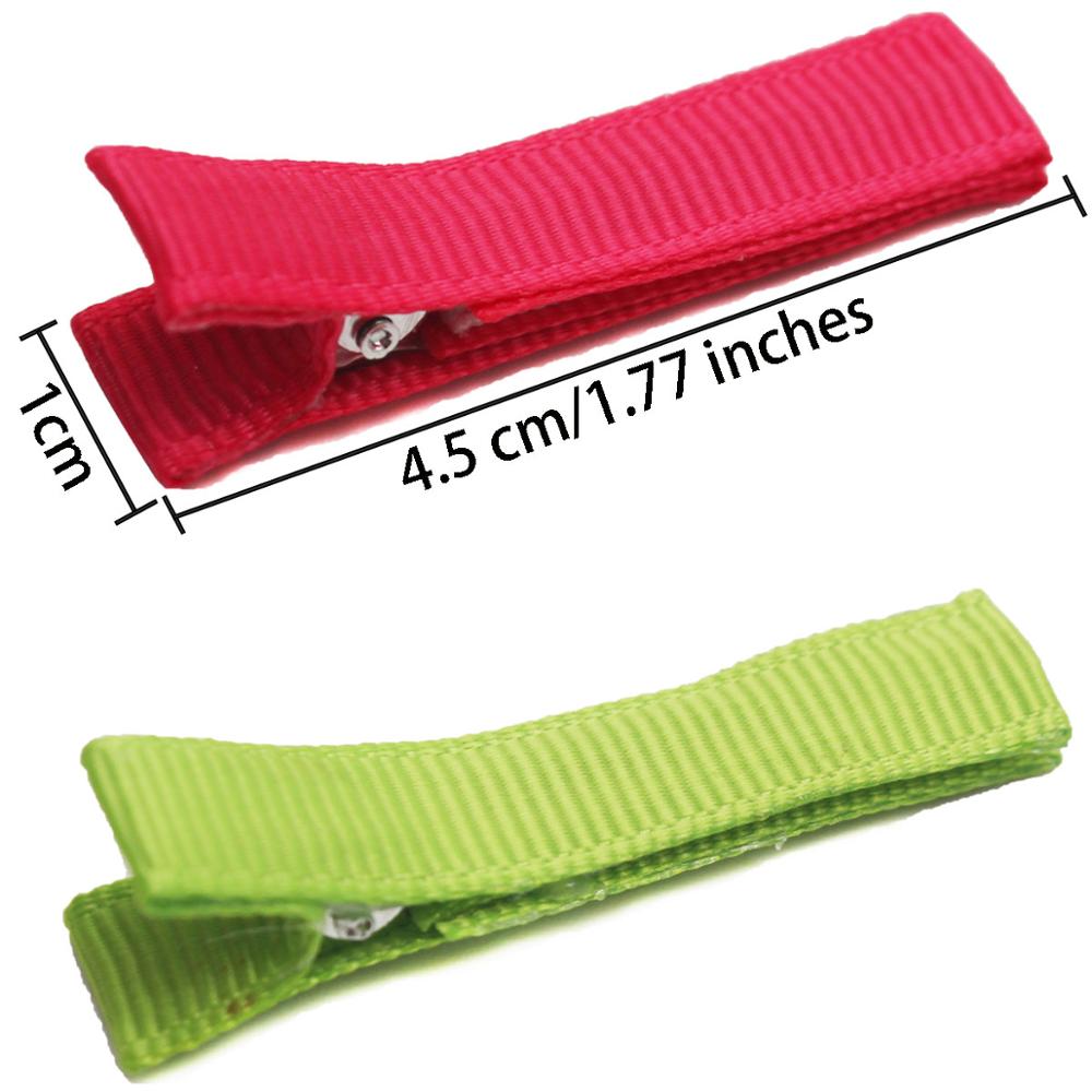 40 peças 1.8 "totalmente forrado diy grampos de cabelo de jacaré presilhas de cabelo para cabelos finos bebês meninas crianças em pares