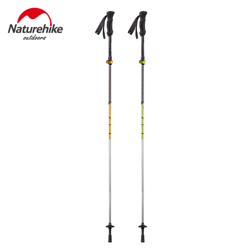 Naturehike Walking Stick Folding Ultraligh Portable Telescopic Hiking Stick Straight Handle Trekking Pole Climb Stick NH17D005-D